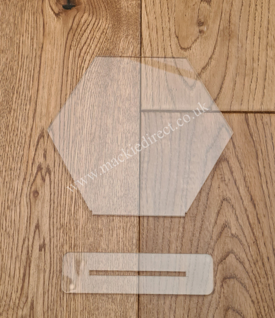 Clear Acrylic Hexagon Table top Sign