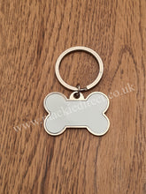 Load image into Gallery viewer, Metal Double Sided Sublimation Bone Shaped Dog Tag / Keyring
