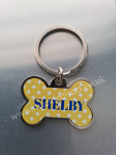 Load image into Gallery viewer, Metal Double Sided Sublimation Bone Shaped Dog Tag / Keyring
