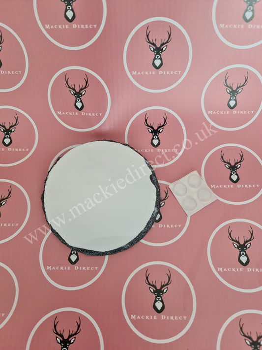 Slate Round Gloss Coaster - 9cm - Mackie Direct