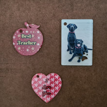 Load image into Gallery viewer, Clear Acrylic Sublimation Coated Pawprint Cut Out Keyring
