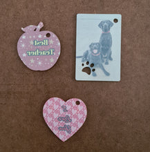 Load image into Gallery viewer, Clear Acrylic Sublimation Coated Pawprint Cut Out Keyring
