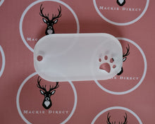 Load image into Gallery viewer, Clear Acrylic Sublimation Coated Pawprint Cut Out Keyring
