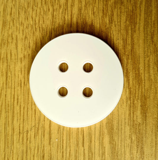 White Acrylic Buttons - Mackie Direct