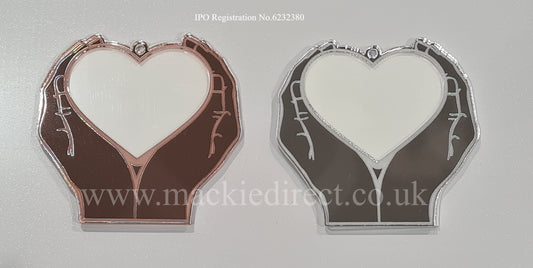 Acrylic Heart in Hand Decoration-Mackie Direct