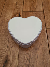 Load image into Gallery viewer, White Heart Shaped Tin with Sublimation Panel
