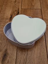 Load image into Gallery viewer, White Heart Shaped Tin with Sublimation Panel
