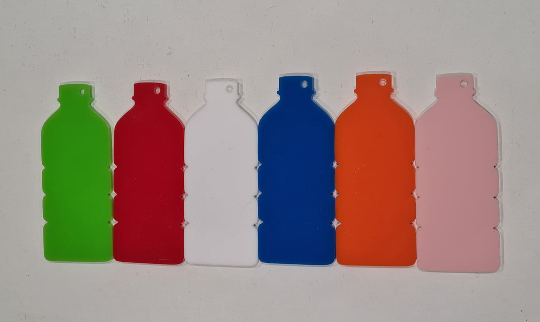 Acrylic Bottle Shaped Keyrings