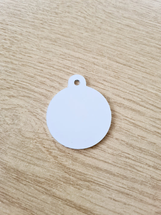 Metal Double Sided Sublimation Round Dog Tag / Keyring - Mackie Direct