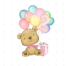 Load image into Gallery viewer, Birthday Bear Numbers Design
