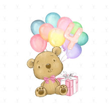 Load image into Gallery viewer, Birthday Bear Numbers Design
