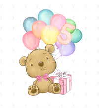 Load image into Gallery viewer, Birthday Bear Numbers Design
