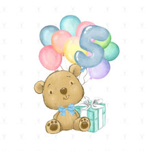 Load image into Gallery viewer, Birthday Bear Numbers Design
