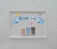 Load image into Gallery viewer, UV Printed Family Wellies Acrylic Block
