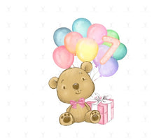 Load image into Gallery viewer, Birthday Bear Numbers Design
