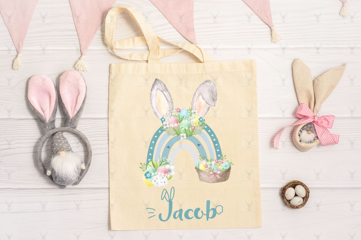 Easter Bunny Rainbow Ears Design