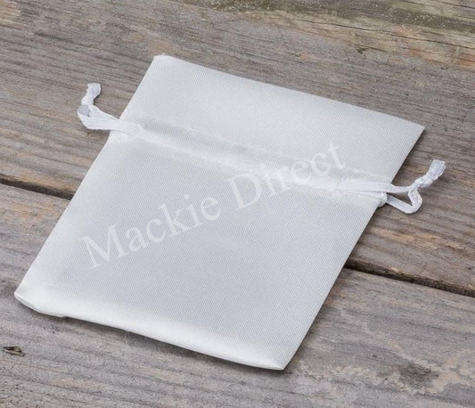 White Satin Tooth Fairy/Wedding Favour Bags - Mackie Direct