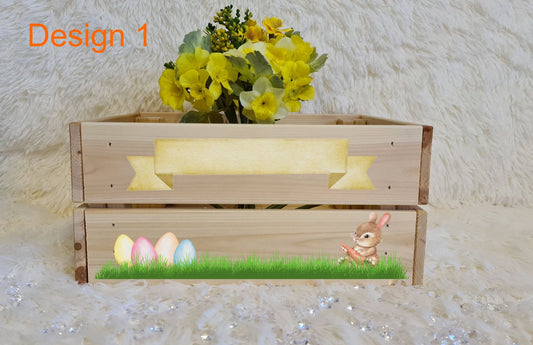 UV Printed Easter Wooden Crate