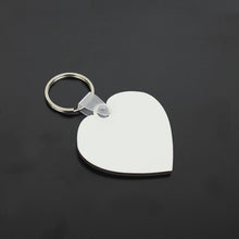 Load image into Gallery viewer, MDF Double Sided Heart Shaped Keyrings
