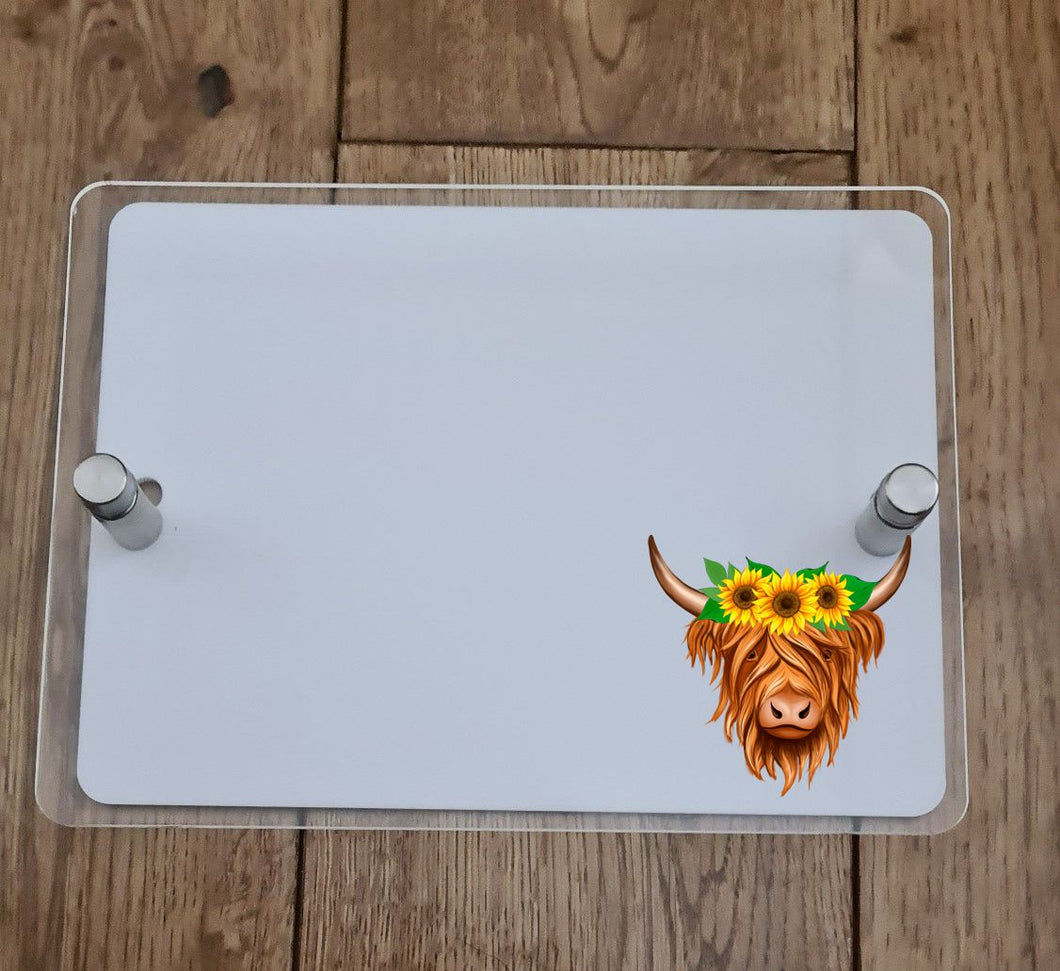 UV Printed House Wall Signs - Highland Cow - Fully Personalised