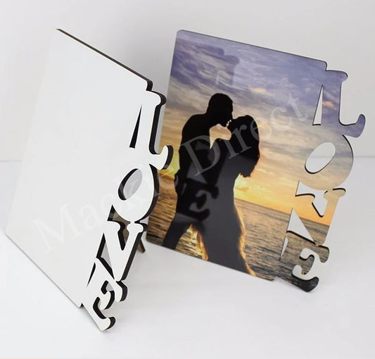 Sublimation MDF 'Love' Photo Panel - Mackie Direct