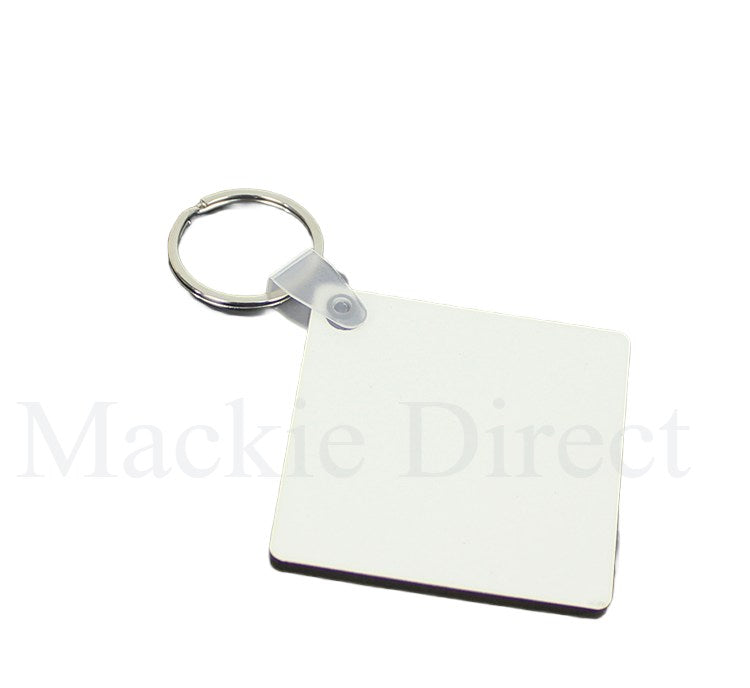 MDF Double Sided Square Shaped Keyrings