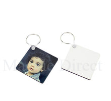 Load image into Gallery viewer, MDF Double Sided Square Shaped Keyrings
