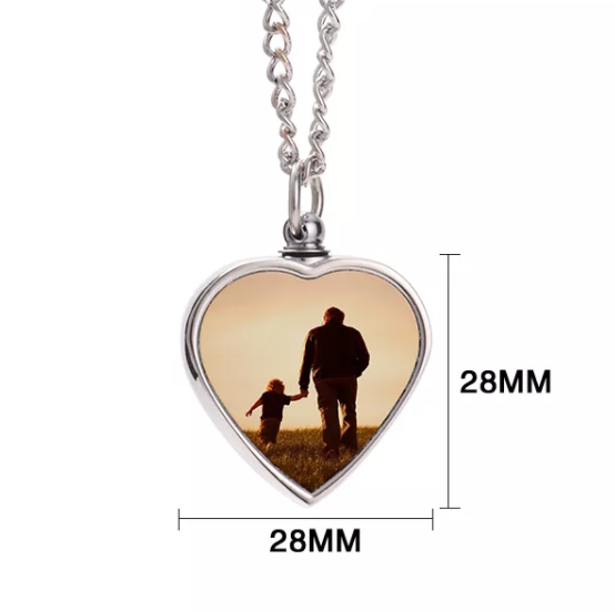 Sublimation Metal Urn/Ashes Necklace