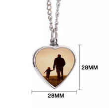Load image into Gallery viewer, Sublimation Metal Urn/Ashes Necklace
