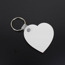 Load image into Gallery viewer, MDF Double Sided Heart Shaped Keyrings
